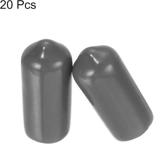 uxcell 20pcs Rubber End Caps 7mm ID Vinyl PVC Round Tube Bolt Cap Cover Screw - Image 2