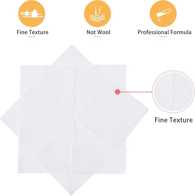 CATIFLIN 100pcs Jewelry Cleaning Cloth, Small Jewelry Polishing Cloth - Image 2