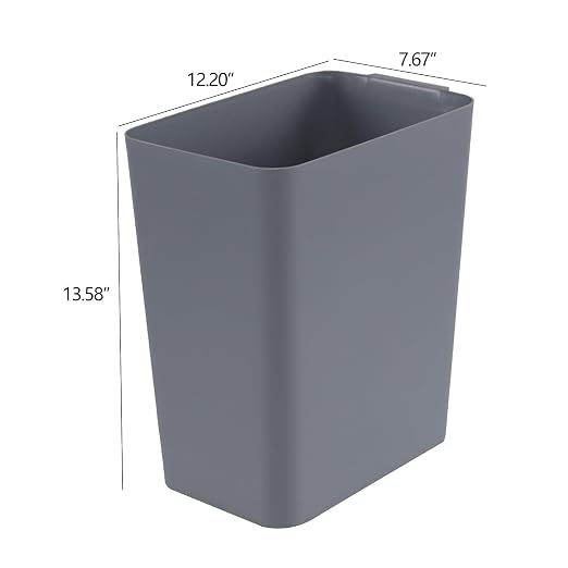 4.5 Gallon Small Plastic Waste Basket, Office Garbage Cans, 3 Packs - Image 2