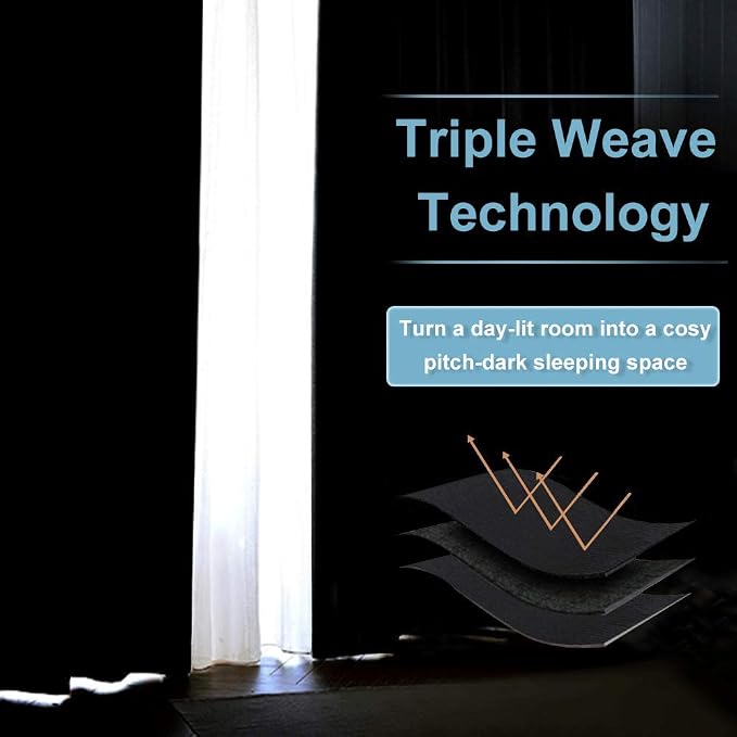 RYB HOME Small Window Curtains Blackout - Image 7