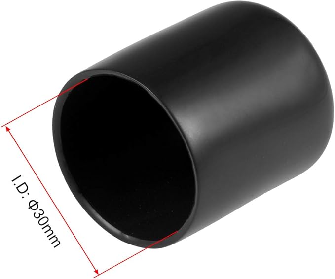 uxcell 20pcs Rubber End Caps 30mm ID Vinyl Round Tube Bolt Cap Cover Thread - Image 3