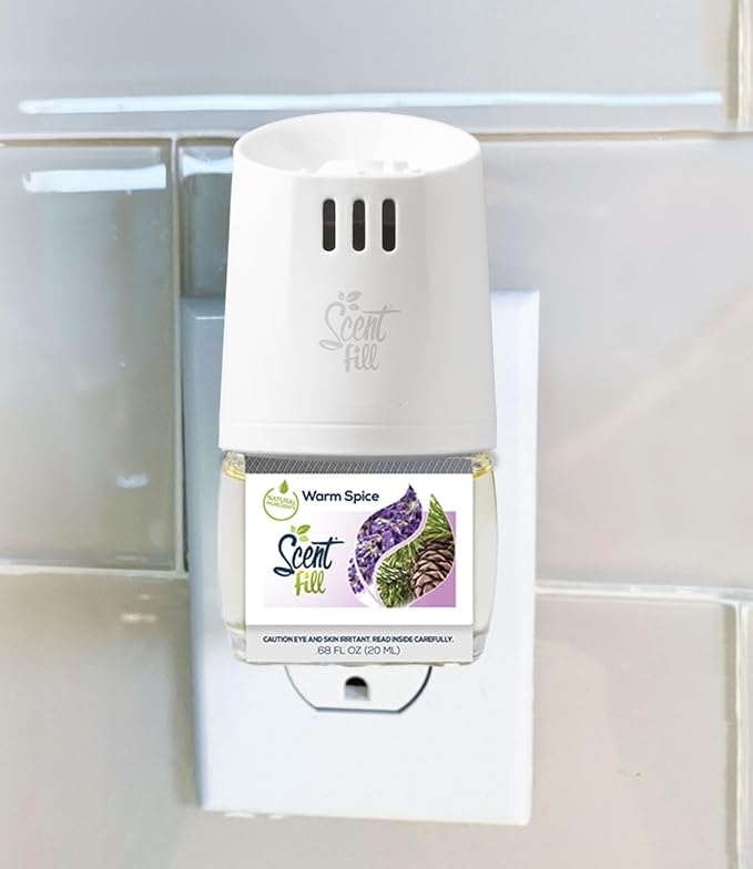 Scent Fill Warm Spice Plug in Air Freshener, 4 Scented Oil Refills - Image 2