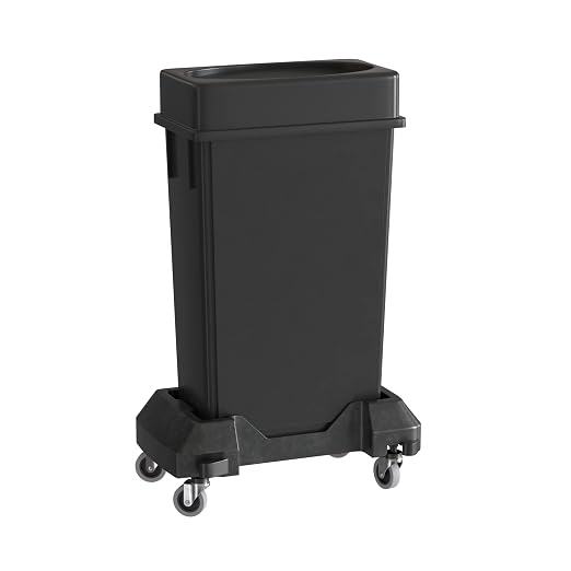 23 Gallon Black Slim Jim Trash Can by Krollen+Industrial