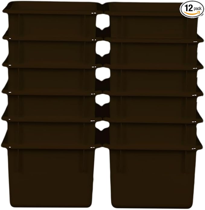 Wood Designs Cubby Storage Bin, Heavy Duty Plastic Containers by Unknown