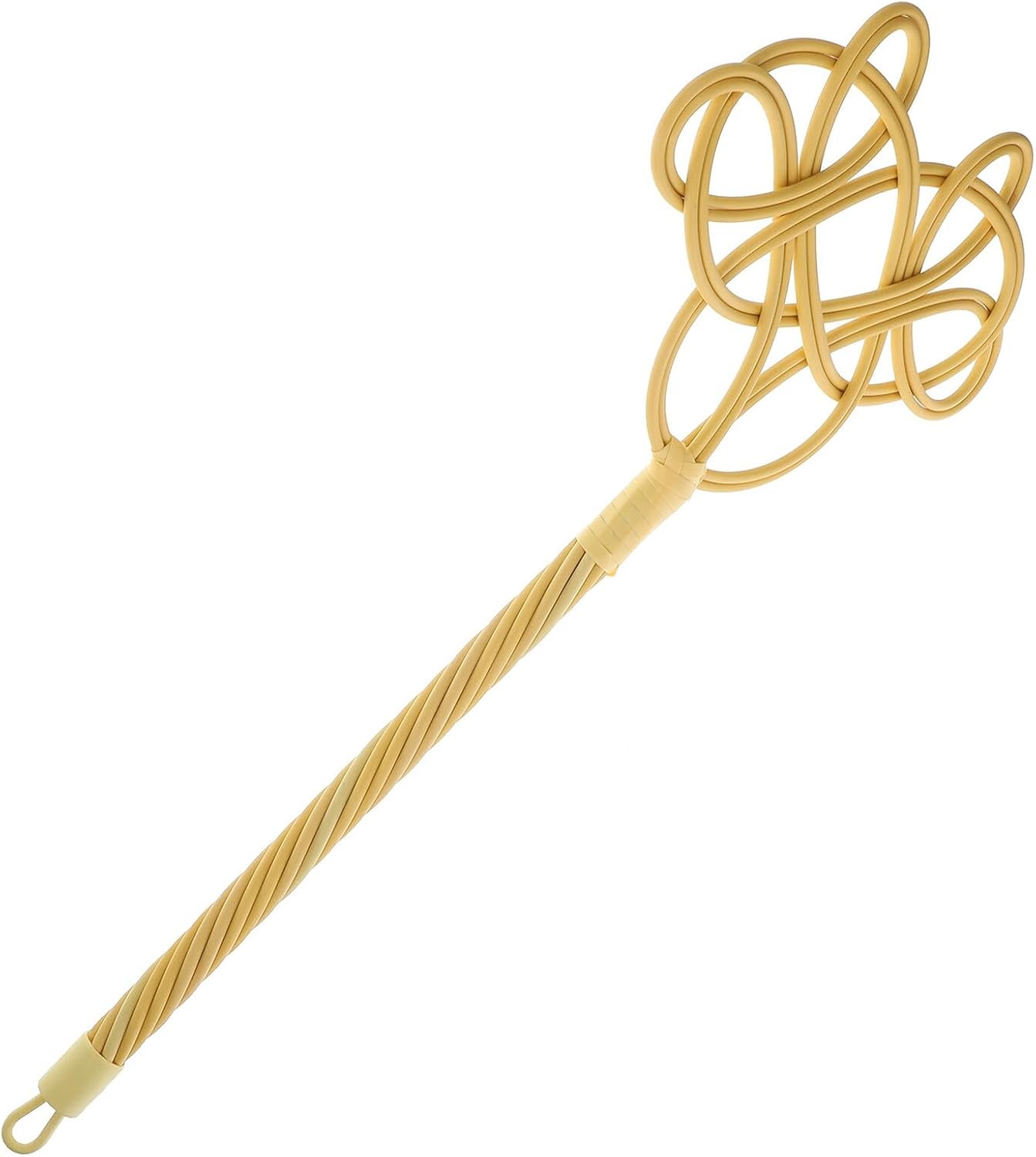 Artibetter Traditional Quilt Duster with Long Twisted Rattan Handle, Woven Carpet Rug Beater for Home Cleaning and Mattress Dust Removal, 1pcs Manual Dust Fluffer for Bedding and Upholstery