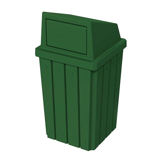 32 Gallon Square Slatted 100% Recycled Plastic Heavy-Duty Commercial Outdoor or by SturdyEssentials