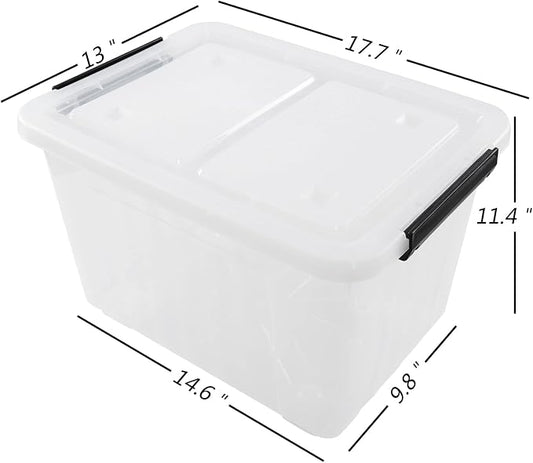 30 Quart Plastic Clear Storage Bin - Image 2