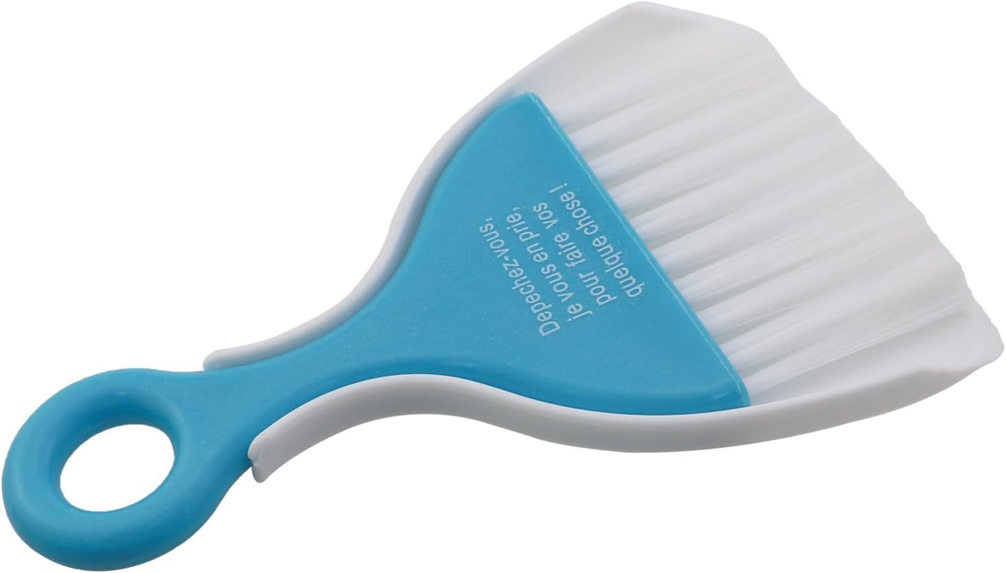 2PCS PP Plastic Small Broom and Dustpan Set Compact Desktop Sweeper Multifunctional Mini Cleaning Tool Suitable for Keyboards Car Interiors Worktops