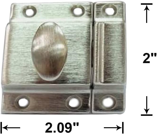 QCAA Traditional Large Oval Turn Cabinet Latch, Solid Brass, - Image 3