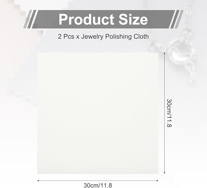 MECCANIXITY Jewelry Polishing Cloth 11.8x11.8 Inch Silver Polish Cleaning - Image 2