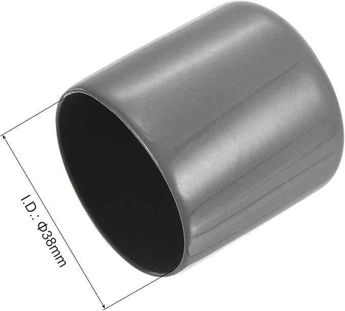 uxcell 20pcs Rubber End Caps 38mm ID Vinyl Cap Cover Screw Protectors Dark Grey - Image 3