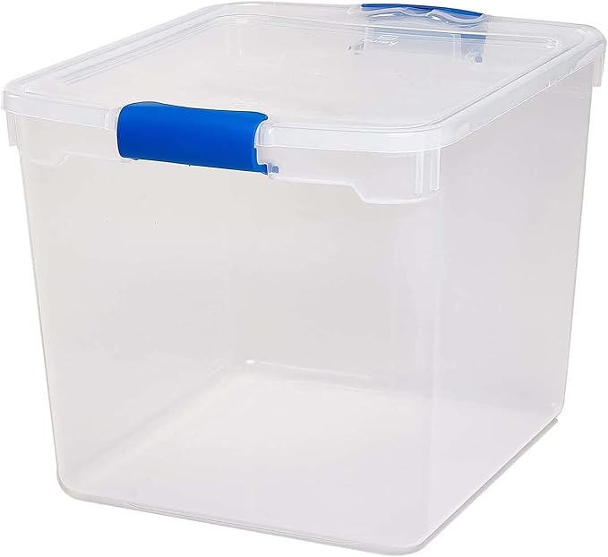 HOMZ 4-Pack Latching Lid, Large Clear Plastic Storage Bins - Image 8