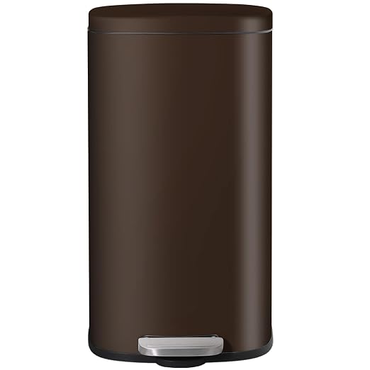 AthLike Trash Can, Stainless Steel Kitchen Garbage Can, Step Waste Bin by AthLikeforEveryone