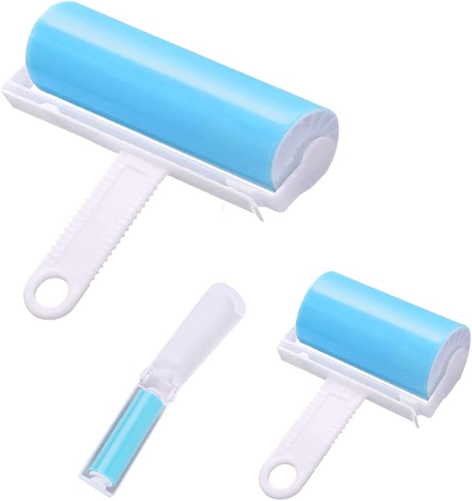 Travel Lint Roller 3 Pack, Washable Lint Roller Reusable Compact Pet Hair by MUEDRT