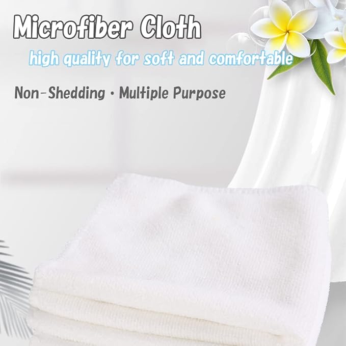 Microfiber Cleaning Cloth-24Pcs Ultra Soft Highly Absorbent Rags - Image 3