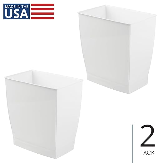 iDesign Small Rectangular Bathroom Trash Cans - Image 2