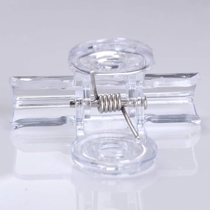 30 Pack Plastic Clear Clips Clamps, 1-1/2 Inch and 2 Inch Sizes - Image 6