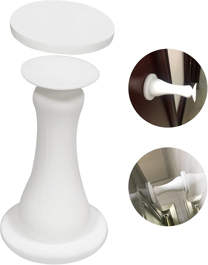 Magnetic Door Stopper Self Adhesive, Silicone Door Stop Holder Wall Mount by ZCGEL