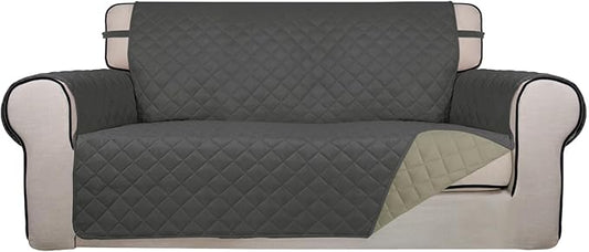 PureFit Reversible Quilted Sofa Cover, Water Resistant Slipcover Furniture by PureFit