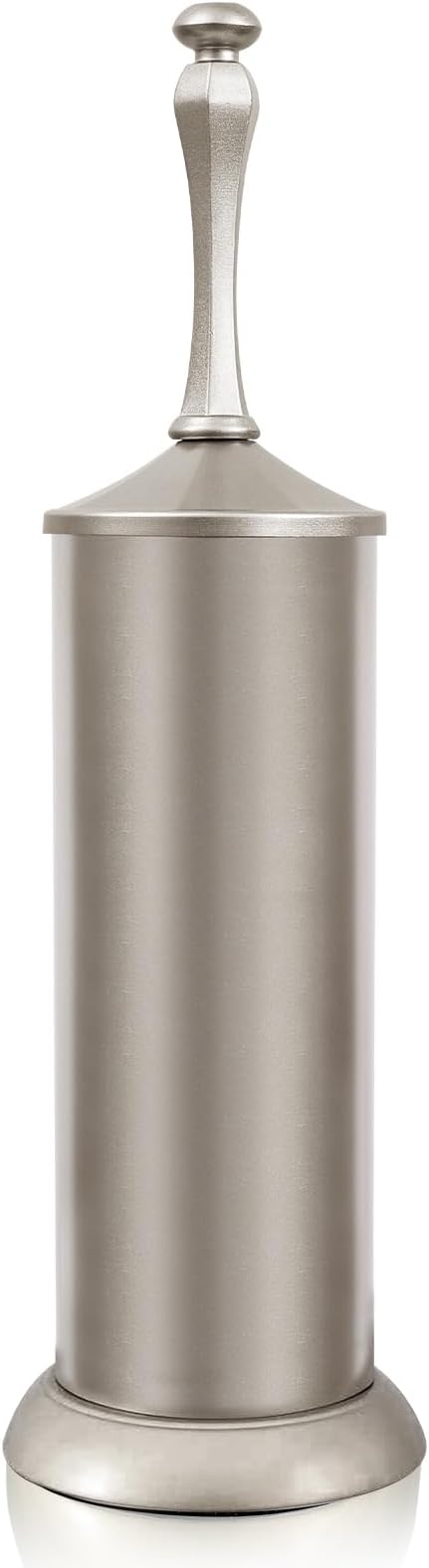 Stain Nickel Toilet Brush and Holder，Extra Long Handled Toilet Brush by UNCONSIL