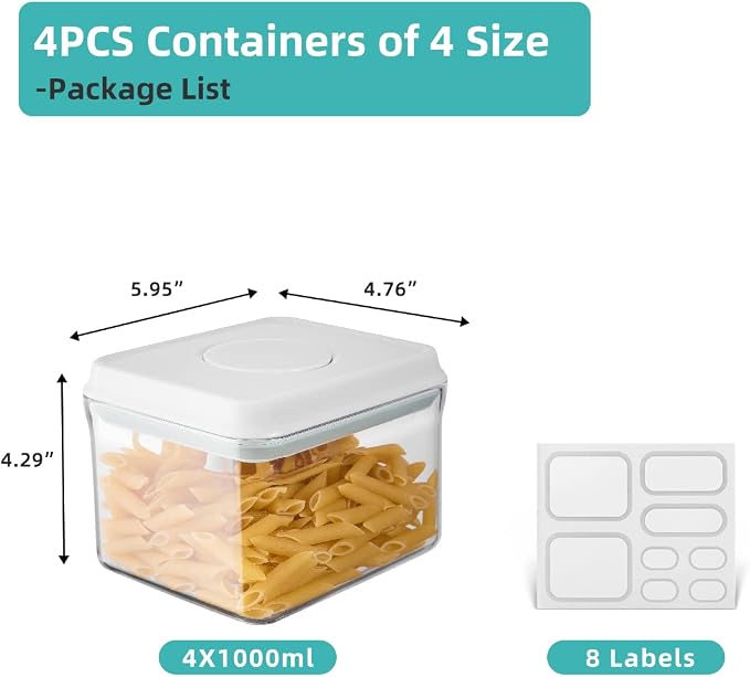 Ankou Airtight Container Set Stackable One Press Openning Food Containers - Image 2