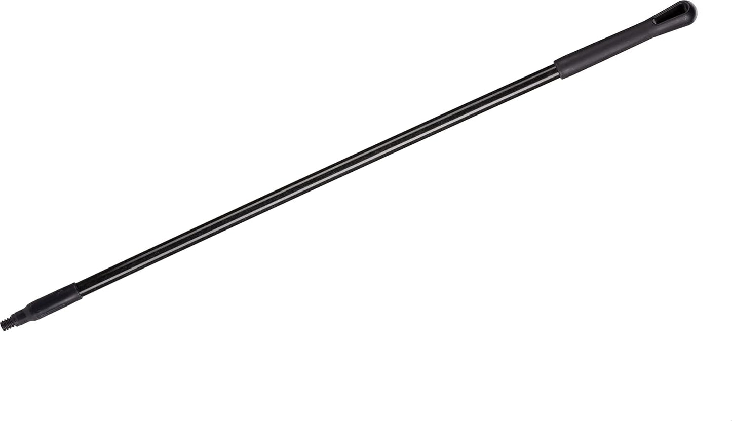 SPARTA 48" Fiberglass Replacement Handle with 3/4" Acme Thread Tip, Polyester Veil Reinforced, Hanging Cap, Commercial Cleaning, Black