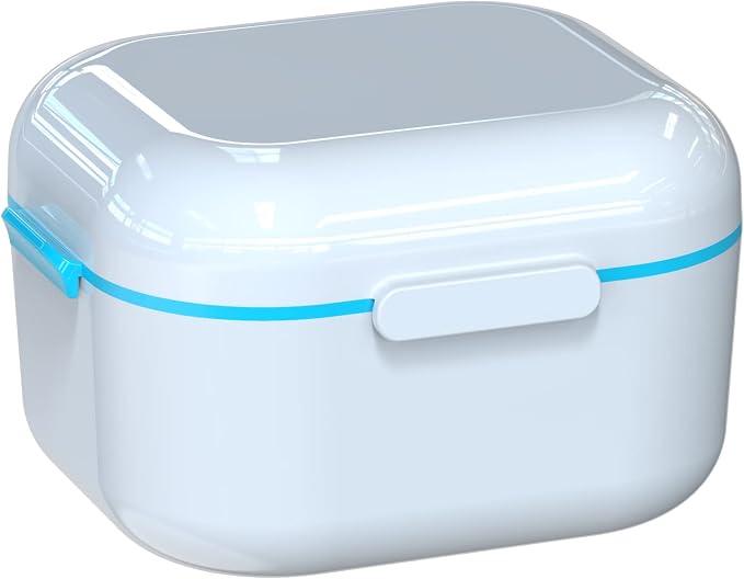 BVN Denture Case Denture Cup for Soaking Dentures Retainer Cleaner Case by BVN