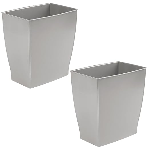 iDesign Small Rectangular Bathroom Trash Cans by iDesign