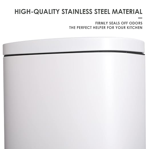 AthLike Trash Can, Stainless Steel Kitchen Garbage Can, Step Waste Bin - Image 3