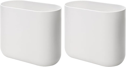 iDesign Small Oval Plastic Bathroom Trash Cans by iDesign
