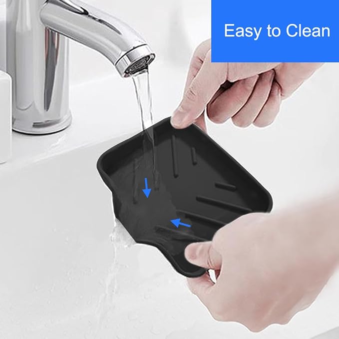 Sponge Holder with Drain Spout, Silicone Sponge Tray - Image 5