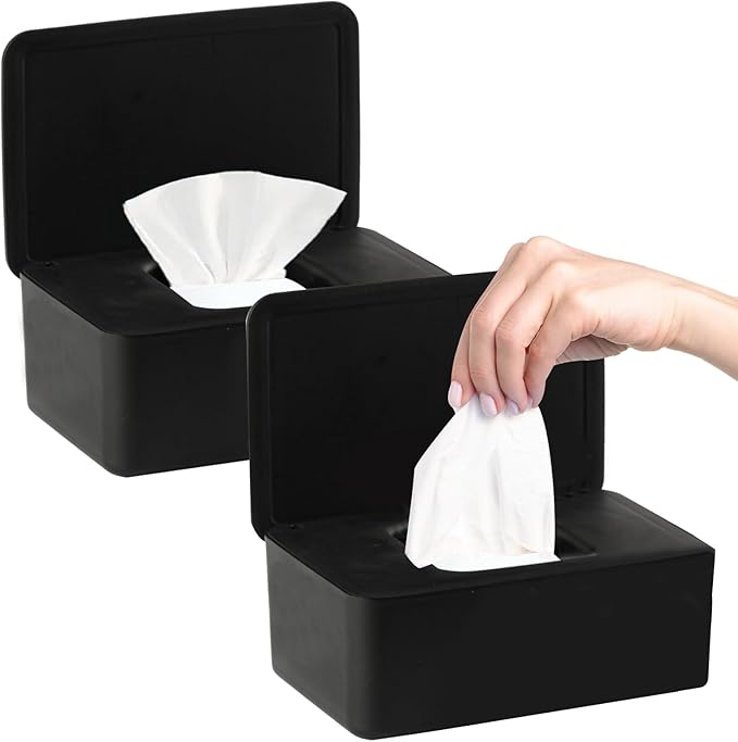 2Pcs Diaper Wipes Dispenser, Refillable Wipe Container, Wipe Container by Unknown