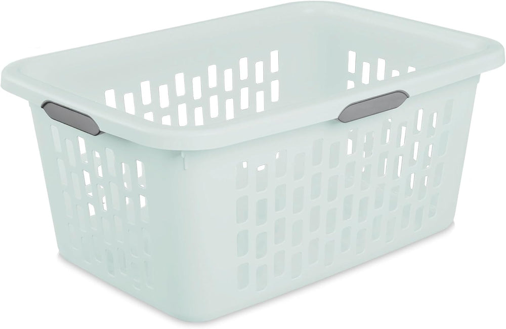 Sterilite Laundry Basket, Plastic Clothes Hamper, Large Rectangle Bin with Co...