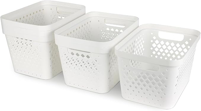 Glad Plastic Storage Basket Set, Value Pack of 6 | Open Storage Bins - Image 6