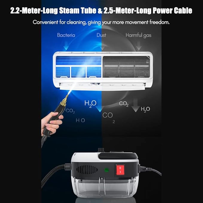 Decdeal Steam Cleaner - 2500W High Temperature Pressurized Handheld Steam - Image 3