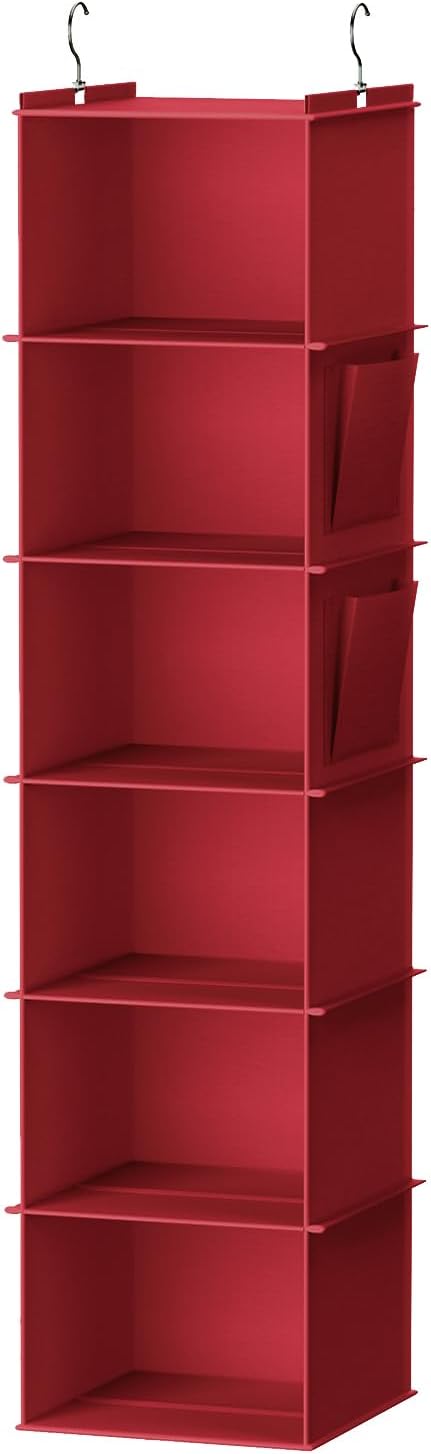 YOUDENOVA Hanging Closet Organizer and Storage, 6-Shelf Closet Hanging Storage by YOUDENOVA