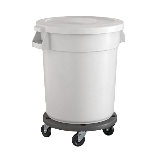 20 Gallon White Round Commercial Trash Can by Krollen+Industrial