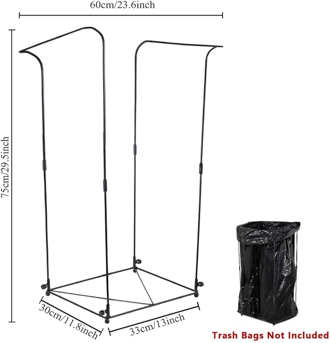 2 Pack Trash Bag Holder, Metal Garbage Bag Holder, 30-45 Gallon Portable Trash - Image 2