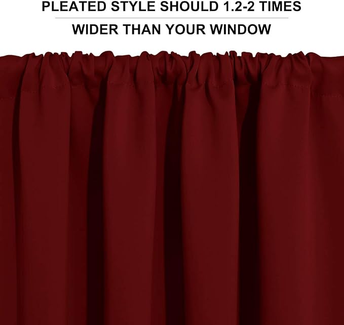 RYB HOME Short Curtains Blackout - Image 5