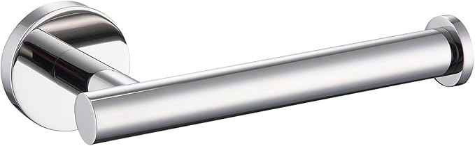 TASTOS Polished Chrome Toilet Paper Holder SUS304 Stainless Steel, Modern Round by TASTOS