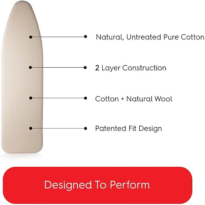 TIVIT Ironing Board Cover 13 x 44 Small Chemical Free Eco-Friendly Padded Covers - Image 3