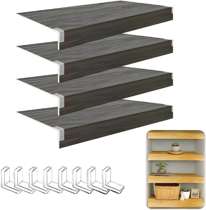 Wire Shelf Cover 4 Pcs, 45x12x3 in PVC Rack Covers for Wire Shelving Pantry and Laundry Shelves, Durable Removable Closet Decoration (Not Wood) Shelf Liners for Ofiice Home Kitchen, Color 23