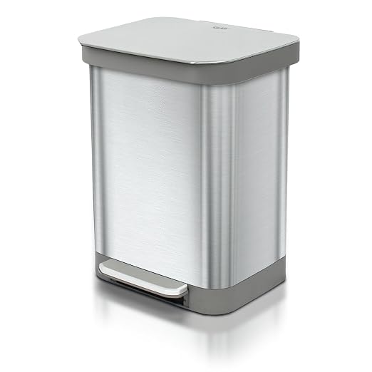 Glad Stainless Steel Step Trash Can, Series 2 by GladTrashFoodStorage