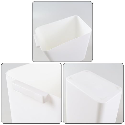 4.5 Gallon Deskside Plastic Wastebasket Rectangular, Open Garbage Container - Image 3