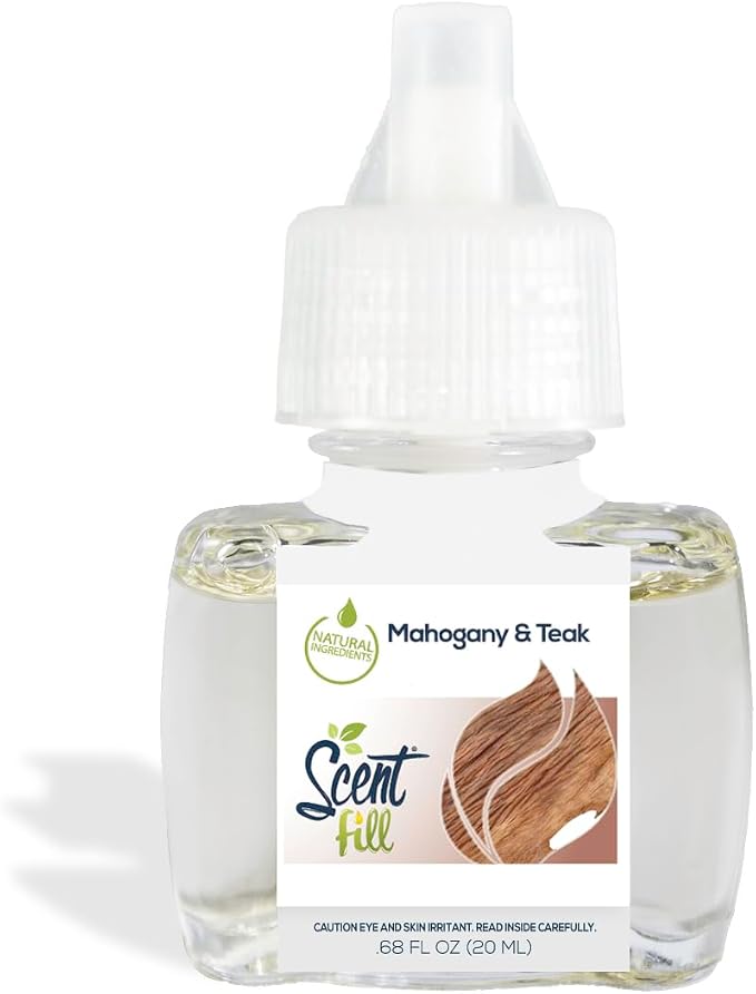 Scent Fill Mahogany Teak Plug in Air Freshener, Scented Oil Refills, 2 Refills - Image 3