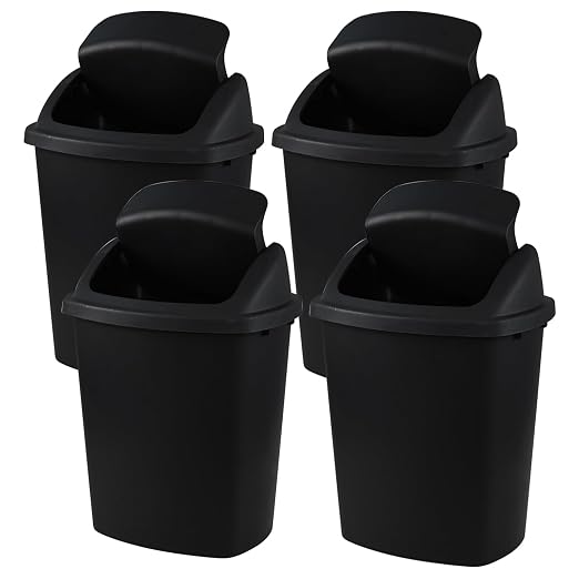 Teyyvn 6 Gallon Plastic Flip Lid Trash Can - Image 7