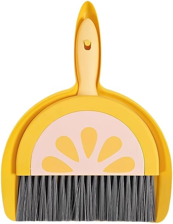 Green Watermelon Mini Broom and Dustpan Set for Hard Floor Cleaning