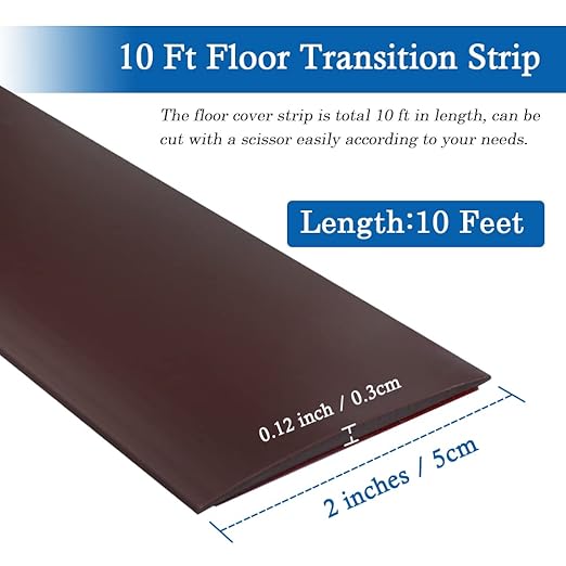 Floor Transition Strip Self Adhesive Floor Cover Strips Laminate 2" Wide Vinyl - Image 6