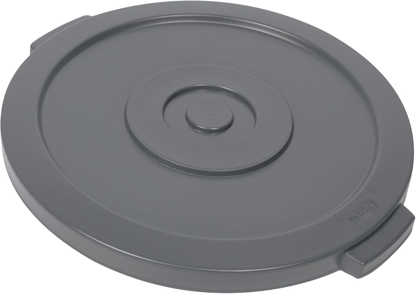 Restaurantware-LID ONLY: RW Clean Waste Container Lid, 1 Round Trash Can Cover - Waste Bin Sold Separately, For 20 Gallon Dustbin, Built-In Handle, Gray Plastic Garbage Can Cover, Heavy-Duty