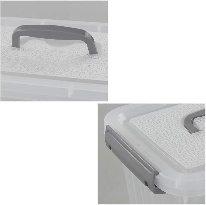 6-Pack Plastic Storage Box, 6 L Clear Storage Bins - Image 2
